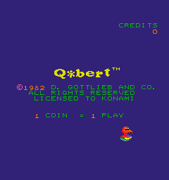 Q*bert (Japan) Title Screen